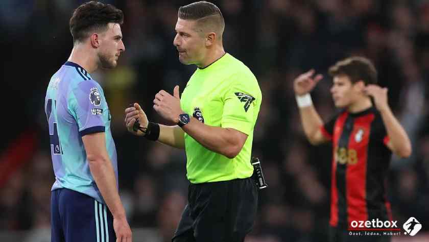 Arsenal'ın Bournemouth Mağlubiyeti Sonrası Declan Rice’ın Hakem Eleştirisi Dikkat Çekti